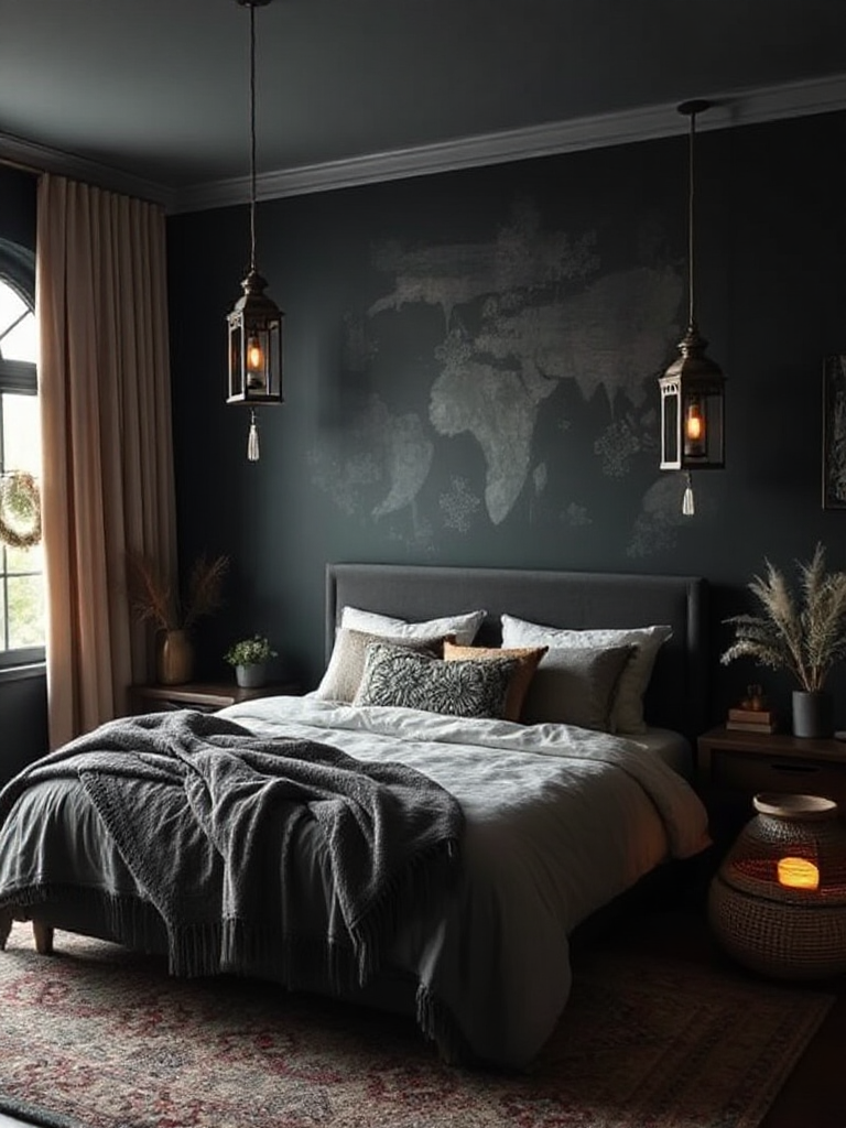 Dark boho bedroom sanctuaries