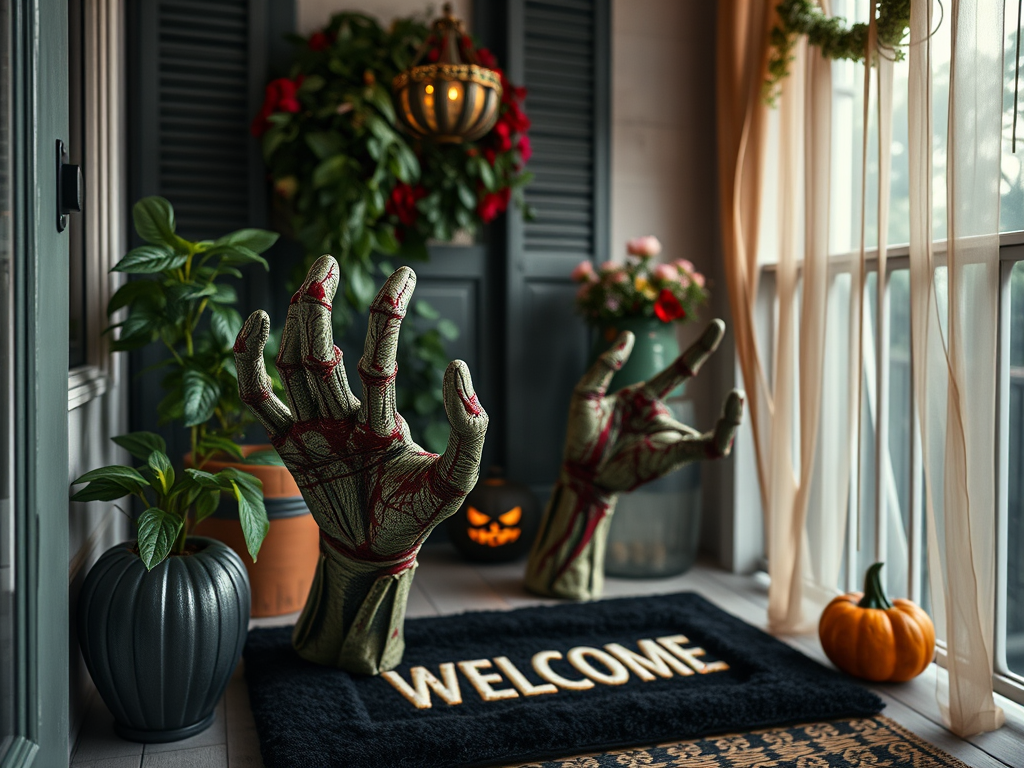 Image for Zombie Hands Welcome Mat