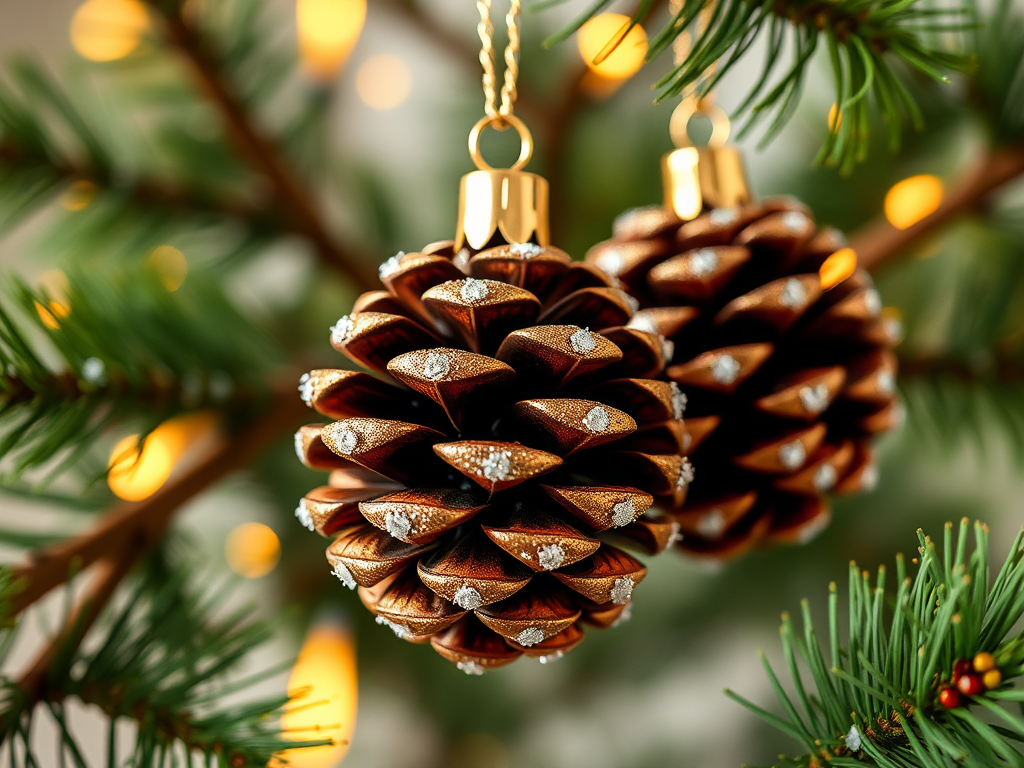 Image for Glittery Pinecone Ornaments