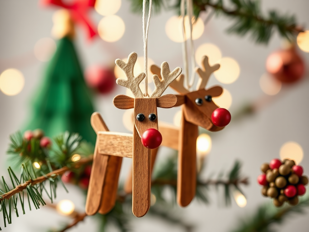 Image for Popsicle Stick Reindeer Ornaments: