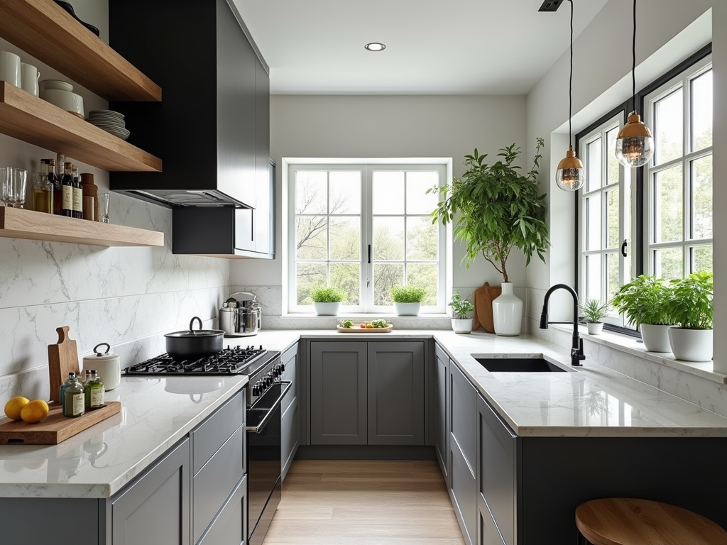 Timeless Elegance: Minimalist Black and White Kitchen Designs