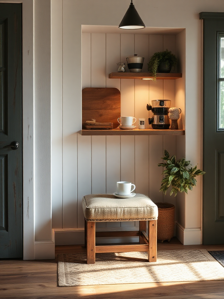 Farmhouse coffee bar ideas