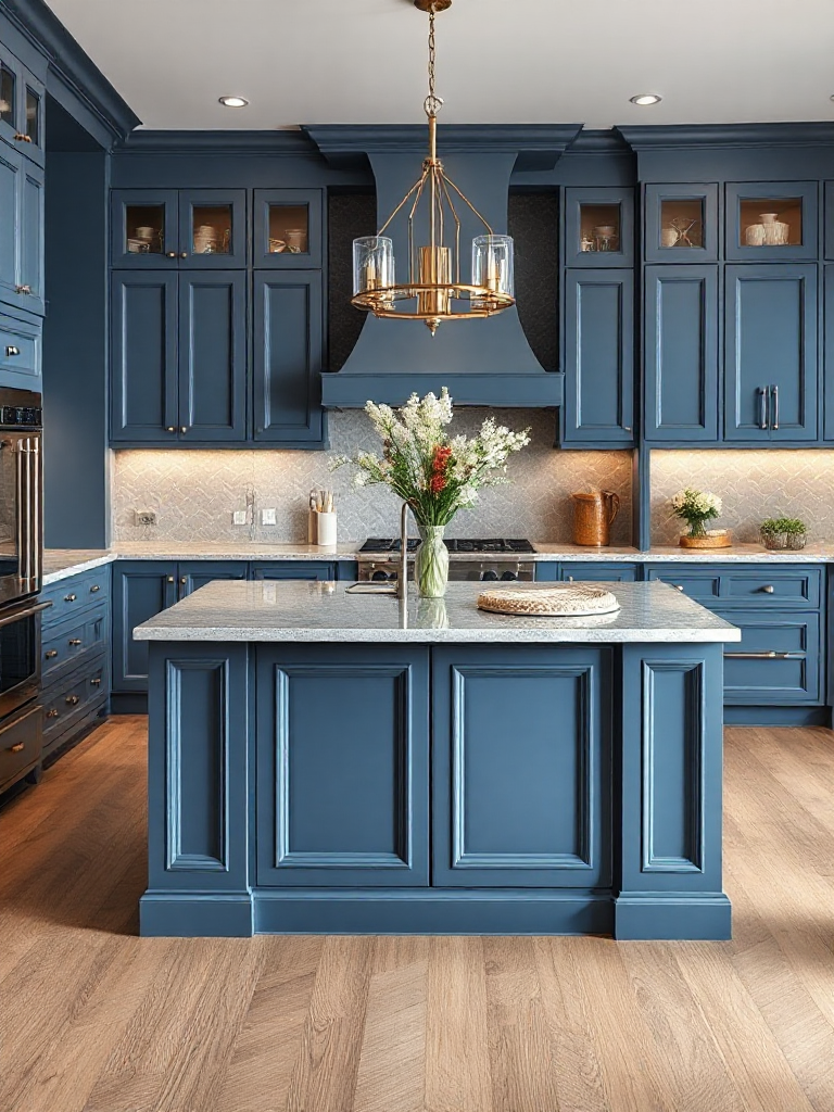 Stunning blue-gray kitchen cabinet ideas