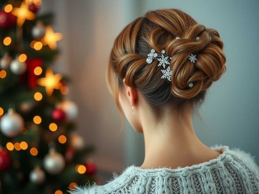 Image for French Twist with a Sparkly Hair Comb