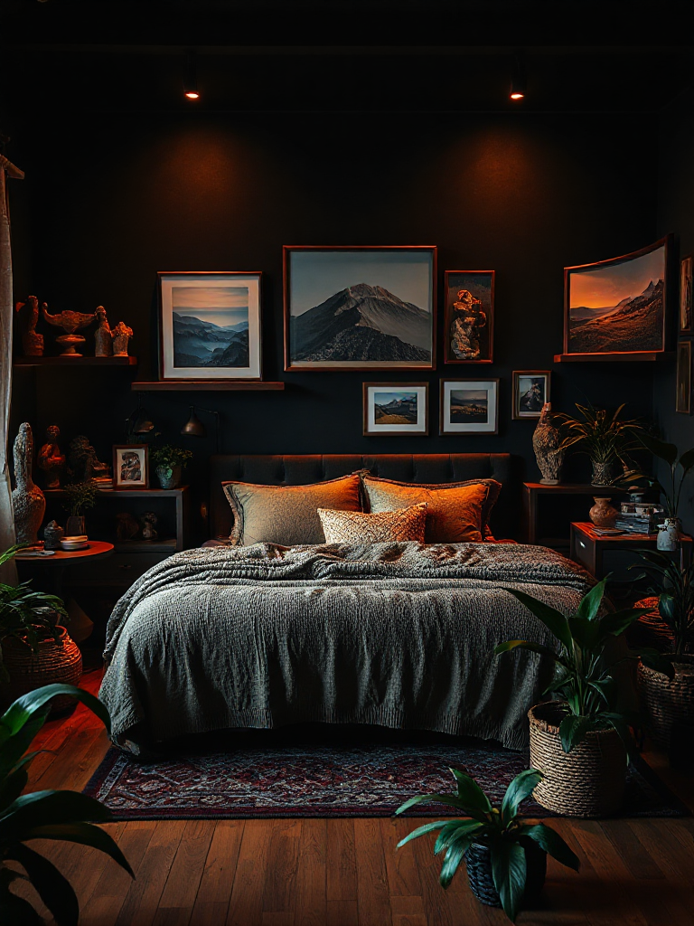 Dark boho bedroom sanctuaries