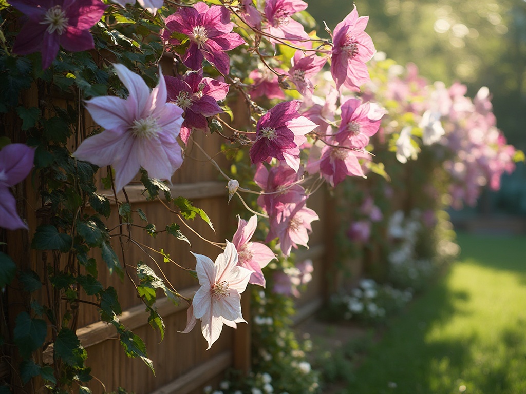 Flowering Clematis Trellis
