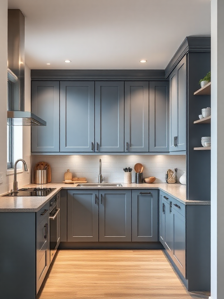 Stunning blue-gray kitchen cabinet ideas