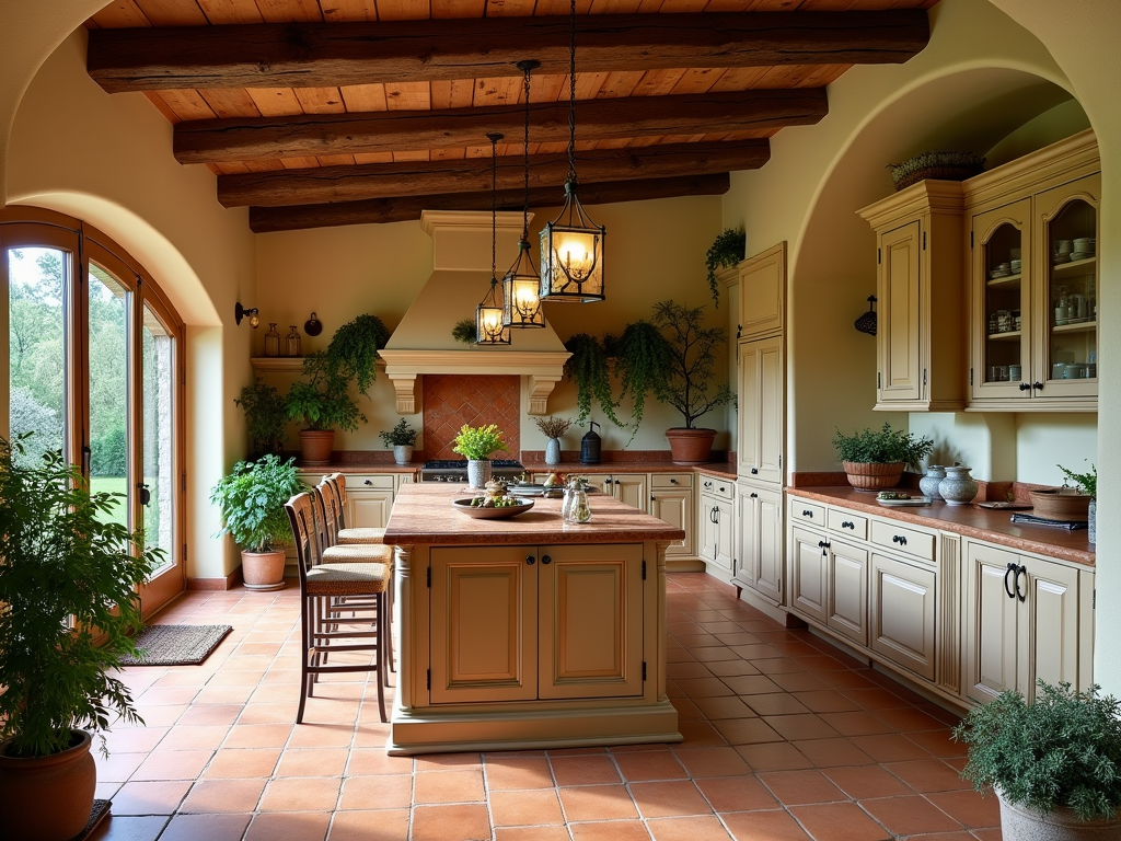 Elevate Your Culinary Space: Tuscan-Inspired Kitchen with Terracotta Elegance