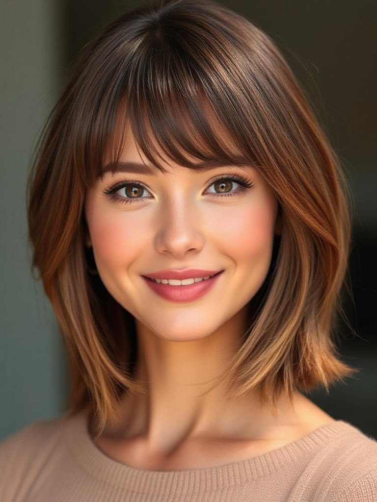 Medium-Length Hairstyles with Bangs